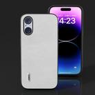 For Sony Xperia 5 V ABEEL Dual Color Lichi Texture PU Phone Case(White) - 2