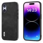 For Sony Xperia 5 V ABEEL Two-color Calf Texture PU Phone Case(Black) - 1