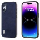 For Sony Xperia 5 V ABEEL Two-color Calf Texture PU Phone Case(Blue) - 1