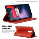 For OnePlus 6 MUXMA MX109 Horizontal Flip Leather Case with Holder & Card Slot & Wallet(Red) - 4