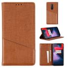 For OnePlus 6 MUXMA MX109 Horizontal Flip Leather Case with Holder & Card Slot & Wallet(Brown) - 1