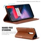 For OnePlus 6 MUXMA MX109 Horizontal Flip Leather Case with Holder & Card Slot & Wallet(Brown) - 4