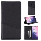 For OnePlus 7 MUXMA MX109 Horizontal Flip Leather Case with Holder & Card Slot & Wallet(Black) - 1