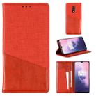 For OnePlus 7 MUXMA MX109 Horizontal Flip Leather Case with Holder & Card Slot & Wallet(Red) - 1