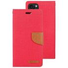For iPhone 15 Pro Max GOOSPERY CANVAS DIARY Fabric Texture Flip Leather Phone Case(Red) - 2