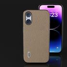 For Sony Xperia 5 V ABEEL Genuine Leather Litchi Texture Phone Case(Grey) - 2