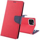 For iPhone 15 Pro Max GOOSPERY FANCY DIARY Cross Texture Leather Phone Case(Red) - 1