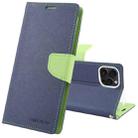 For iPhone 15 Pro Max GOOSPERY FANCY DIARY Cross Texture Leather Phone Case(Navy Blue) - 1