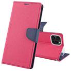 For iPhone 15 Pro GOOSPERY FANCY DIARY Cross Texture Leather Phone Case(Rose Red) - 1