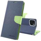 For iPhone 15 Plus GOOSPERY FANCY DIARY Cross Texture Leather Phone Case(Navy Blue) - 1