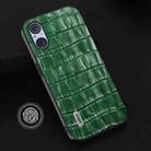 For Sony Xperia 5 V ABEEL Crocodile Texture Genuine Leather Phone Case(Green) - 2