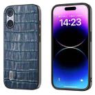 For Sony Xperia 5 V ABEEL Crocodile Texture Genuine Leather Phone Case(Blue) - 1