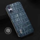 For Sony Xperia 5 V ABEEL Crocodile Texture Genuine Leather Phone Case(Blue) - 2