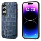 For Sony Xperia 1 VI ABEEL Crocodile Texture Genuine Leather Phone Case(Blue) - 1