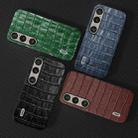 For Sony Xperia 1 VI ABEEL Crocodile Texture Genuine Leather Phone Case(Blue) - 3