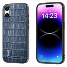 For Sony Xperia 10 VI ABEEL Crocodile Texture Genuine Leather Phone Case(Blue) - 1