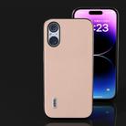 For Sony Xperia 5 V ABEEL Genuine Leather + PC Litchi Texture Phone Case(Pink Gold) - 2