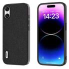 For Sony Xperia 10 VI ABEEL Genuine Leather + PC Litchi Texture Phone Case(Black) - 1