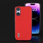 For Sony Xperia 5 V ABEEL Cross Texture Genuine Leather Phone Case(Red) - 2