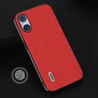 For Sony Xperia 5 V ABEEL Cross Texture Genuine Leather Phone Case(Red) - 3