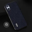For Sony Xperia 5 V ABEEL Cross Texture Genuine Leather Phone Case(Blue) - 3