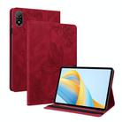 For Honor Pad V8 Pro Butterfly Flower Embossed Leather Tablet Case(Red) - 1