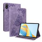 For Honor Pad V8 Pro Butterfly Flower Embossed Leather Tablet Case(Purple) - 1