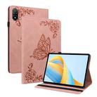 For Honor Pad V8 Pro Butterfly Flower Embossed Leather Tablet Case(Rose Gold) - 1