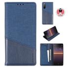 For Sony Xperia 10 II MUXMA MX109 Horizontal Flip Leather Case with Holder & Card Slot & Wallet(Blue) - 1