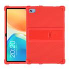 For Teclast M40 Plus Shockproof Silicone Tablet Protective Case with Holder(Red) - 1
