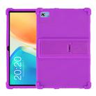 For Teclast M40 Plus Shockproof Silicone Tablet Protective Case with Holder(Purple) - 1