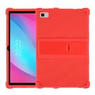 For Teclast P20 Shockproof Silicone Tablet Protective Case with Holder(Red) - 1