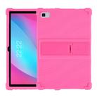 For Teclast P20 Shockproof Silicone Tablet Protective Case with Holder(Rose Red) - 1