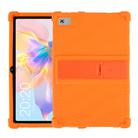 For Teclast P40 HD Shockproof Silicone Tablet Protective Case with Holder(Orange) - 1