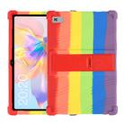 For Teclast P40 HD Shockproof Silicone Tablet Protective Case with Holder(Rainbow) - 1