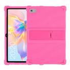 For Teclast P40 HD Shockproof Silicone Tablet Protective Case with Holder(Rose Red) - 1