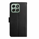 For Honor X6b HT02 Genuine Leather Fingerprint-proof Flip Phone Case(Black) - 3