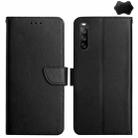 For Sony Xperia 10 VI Genuine Leather Fingerprint-proof Horizontal Flip Phone Case(Black) - 1