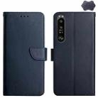 For Sony Xperia 1 VI Genuine Leather Fingerprint-proof Horizontal Flip Phone Case(Blue) - 1