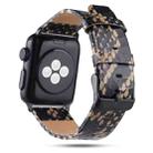 For Apple Watch Series 7 45mm / 6 & SE & 5 & 4 44mm / 3 & 2 & 1 42mm Snake Skin Texture Top-grain Leather Strap(Black) - 1