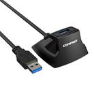 COMFAST CF-U318 1.2m High Speed USB 3.0 Extension Cable with Base(Black) - 1