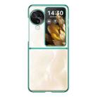 For OPPO Find N3 Flip Full Coverage Electroplate PC Transparent Phone Case(Green) - 1