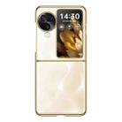 For OPPO Find N3 Flip Full Coverage Electroplate PC Transparent Phone Case(Gold) - 1