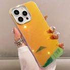 For iPhone 15 Pro Max Mirror Glitter IMD Phone Case(Yellow) - 1