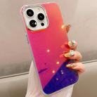 For iPhone 15 Pro Max Mirror Glitter IMD Phone Case(Purple) - 1