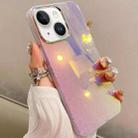 For iPhone 15 Plus Mirror Glitter IMD Phone Case(Silver) - 1