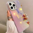 For iPhone 14 Pro Max Mirror Glitter IMD Phone Case(Silver) - 1