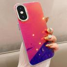 For iPhone XS / X Mirror Glitter IMD Phone Case(Purple) - 1