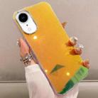 For iPhone XR Mirror Glitter IMD Phone Case(Yellow) - 1