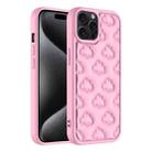 For iPhone 15 Pro Max 3D Cloud Pattern TPU Phone Case(Pink) - 1